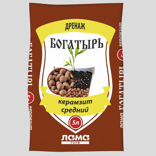 Керамзит средний "Богатырь дренаж" 5 л